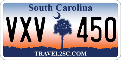 SC license plate VXV450