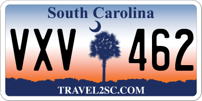 SC license plate VXV462