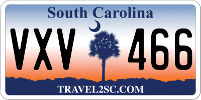 SC license plate VXV466