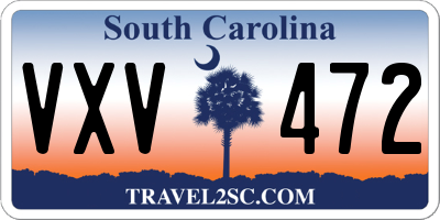 SC license plate VXV472