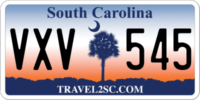 SC license plate VXV545
