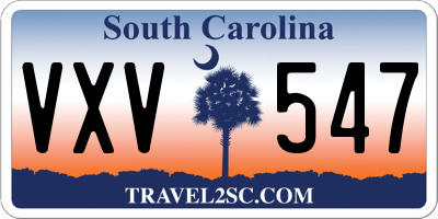 SC license plate VXV547