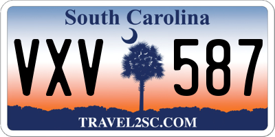SC license plate VXV587