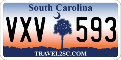 SC license plate VXV593