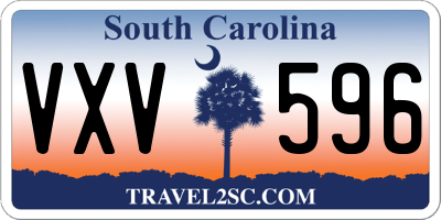 SC license plate VXV596