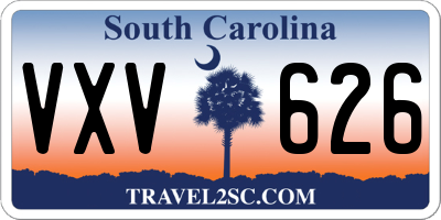 SC license plate VXV626