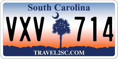 SC license plate VXV714