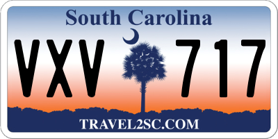 SC license plate VXV717