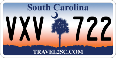 SC license plate VXV722