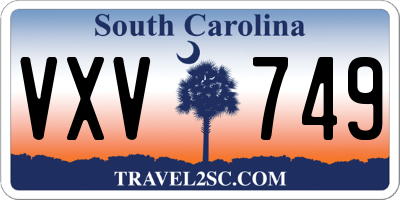 SC license plate VXV749