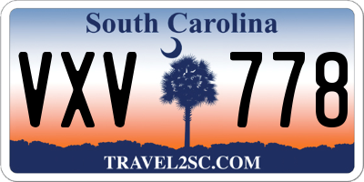 SC license plate VXV778