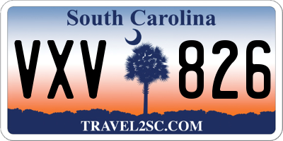 SC license plate VXV826