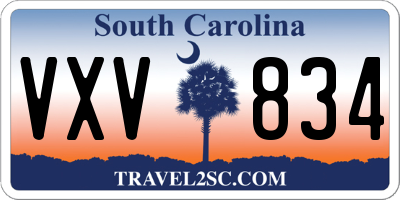 SC license plate VXV834
