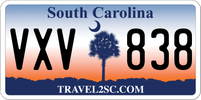SC license plate VXV838