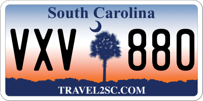 SC license plate VXV880