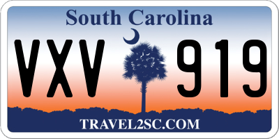 SC license plate VXV919