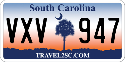 SC license plate VXV947