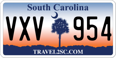 SC license plate VXV954