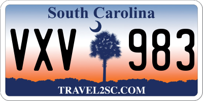 SC license plate VXV983