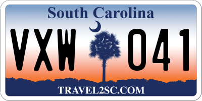 SC license plate VXW041