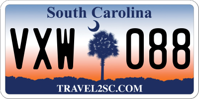 SC license plate VXW088
