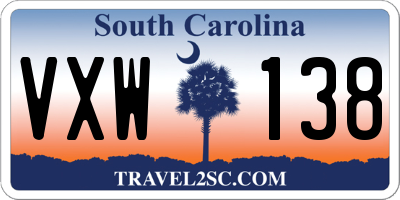 SC license plate VXW138
