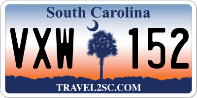 SC license plate VXW152
