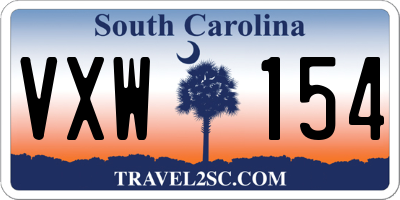 SC license plate VXW154