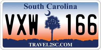 SC license plate VXW166