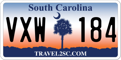 SC license plate VXW184