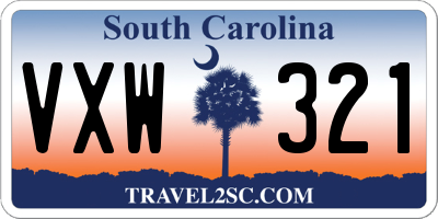 SC license plate VXW321