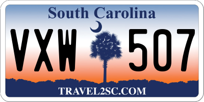 SC license plate VXW507