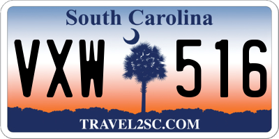 SC license plate VXW516