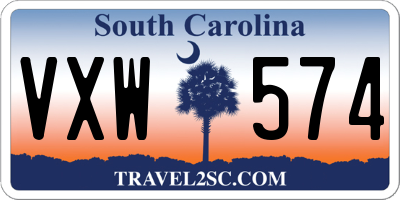 SC license plate VXW574