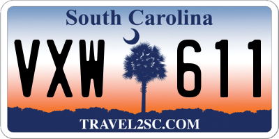 SC license plate VXW611