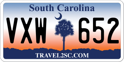 SC license plate VXW652