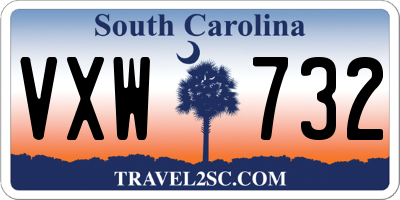 SC license plate VXW732