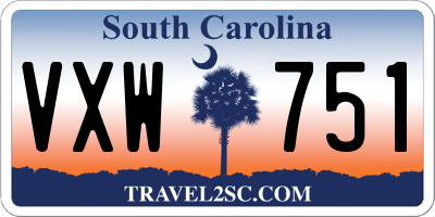 SC license plate VXW751