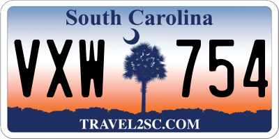SC license plate VXW754