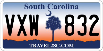 SC license plate VXW832