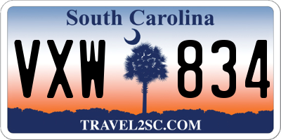 SC license plate VXW834