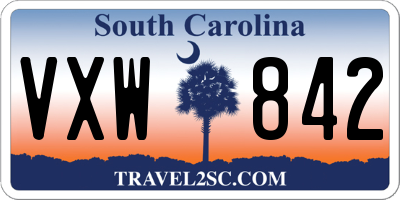 SC license plate VXW842