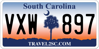 SC license plate VXW897