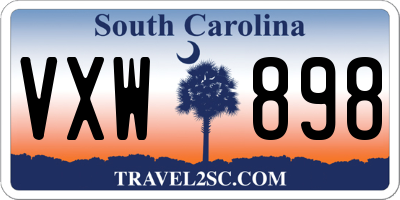SC license plate VXW898