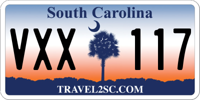 SC license plate VXX117