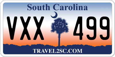 SC license plate VXX499