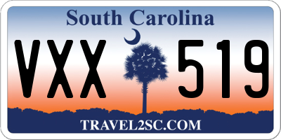 SC license plate VXX519