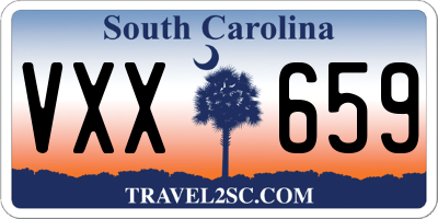 SC license plate VXX659
