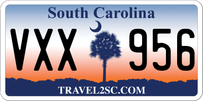 SC license plate VXX956