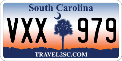 SC license plate VXX979